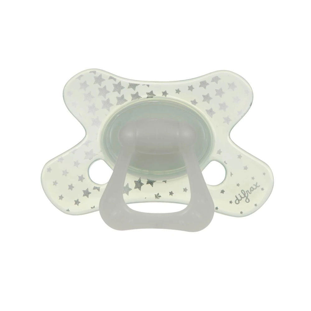 Difrax Pacifier Dental Ортодонтична Залъгалка 18+ М - Glow In The Dark --- BebeMama