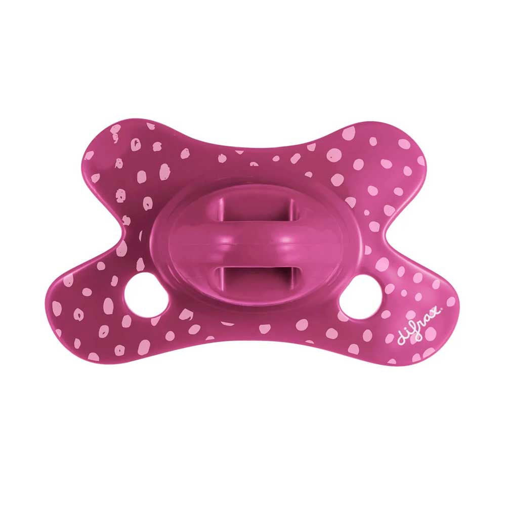 Difrax Pacifier Natural Бебешка Залъгалка 0-6 М. - Dahlia Dots --- BebeMama