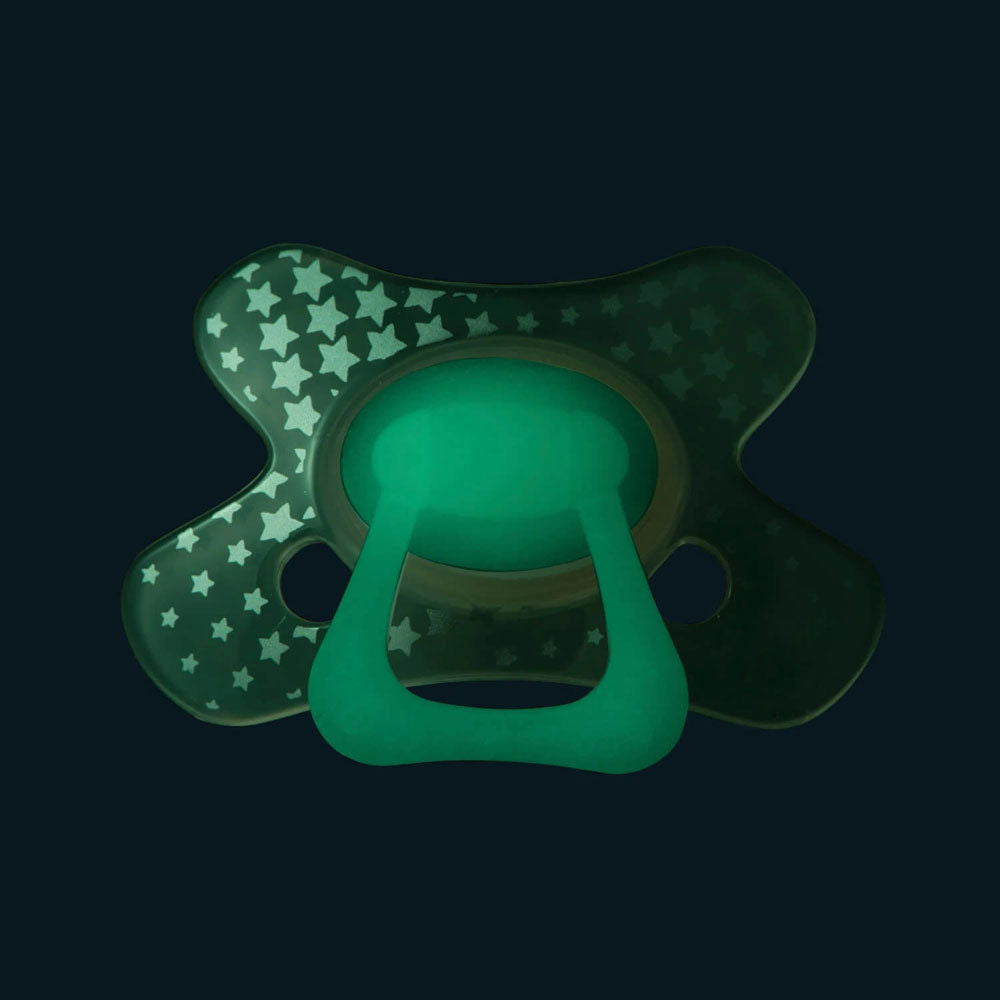 Difrax Pacifier Natural Залъгалка 6+ М - Glow In The Dark --- BebeMama