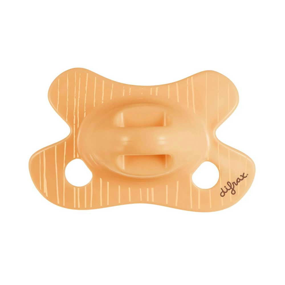 Difrax Soother Natural Newborn Залъгалка За Новородено - Apricot Lines --- BebeMama