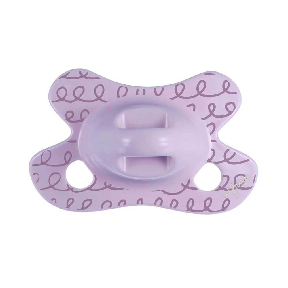 Difrax Soother Natural Newborn Залъгалка За Новородено - Lilac Curls --- BebeMama