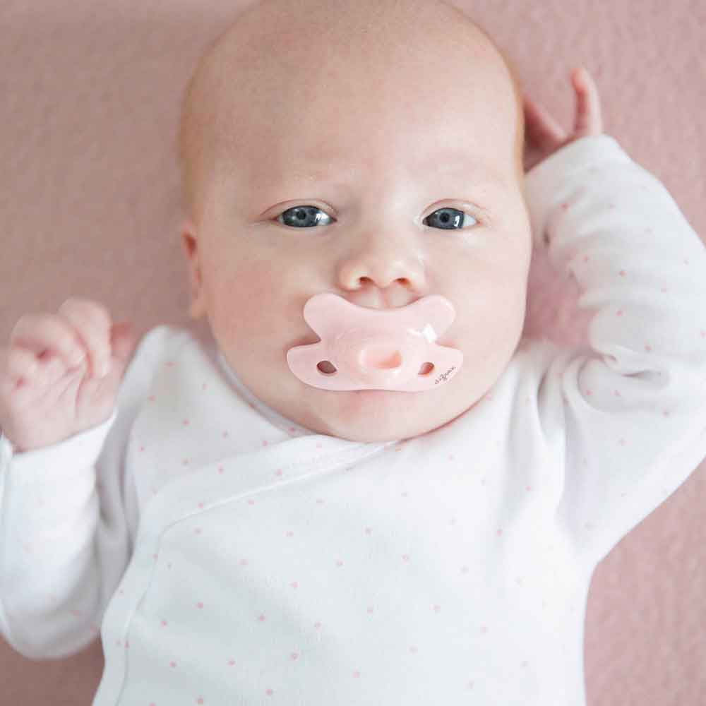 Difrax The Pure Newborn Dental Pacifier Ортодонтична Залъгалка За Новородено 0-2 М - Blossom --- BebeMama
