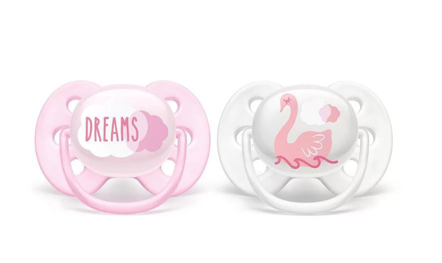 Philips Avent Залъгалки - Ultra Soft + Стерил. Кутия (0-6М) Момиче Лебед/Dreams --- BebeMama
