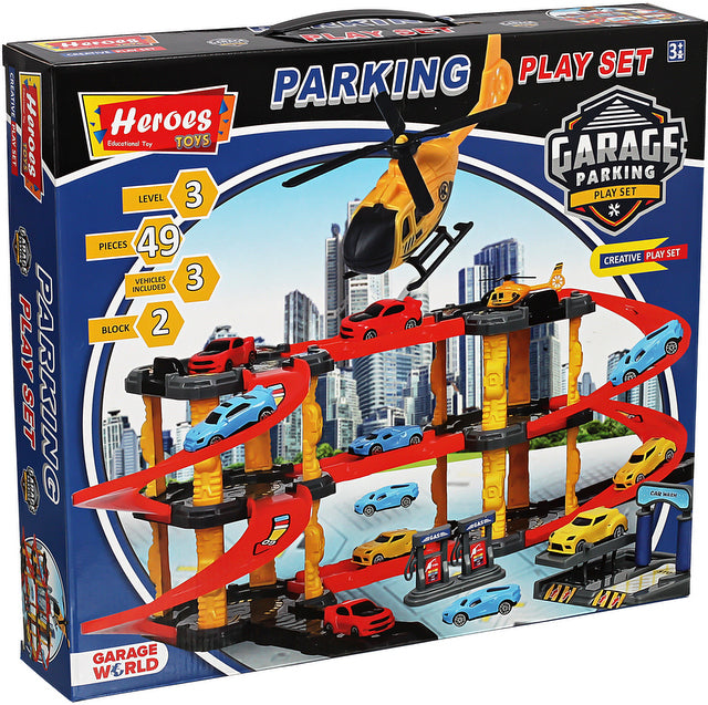 Паркинг Голям 3 Етажа И 2 Писти 44Х38Х7 - Коли, Камиони, Влакове И Самолети - Thesmileofyourbaby - BebeMama