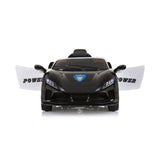 Eлектрическа Кола "Полиция" Черна --- BebeMama