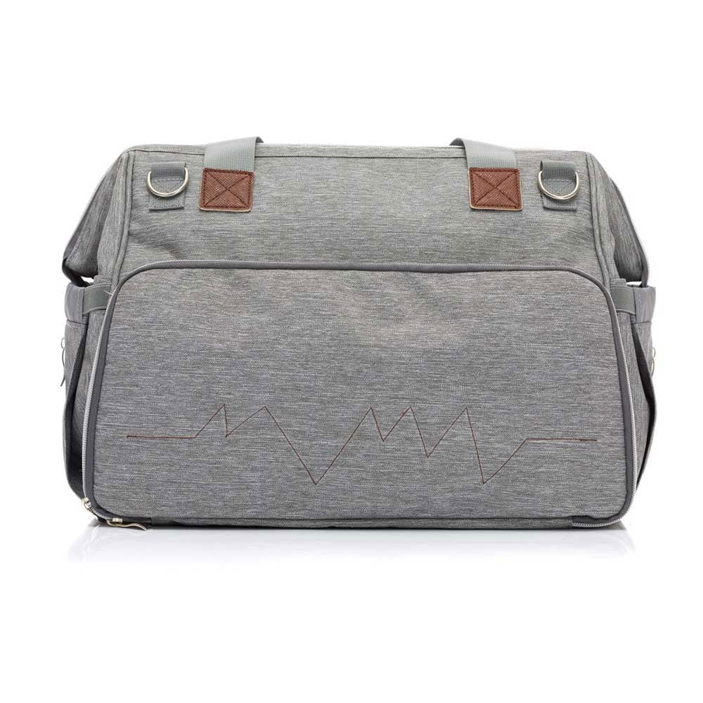 Fillikid Diaper Bag Korfu Чанта За Бебешка Количка - Light Grey Melange --- BebeMama