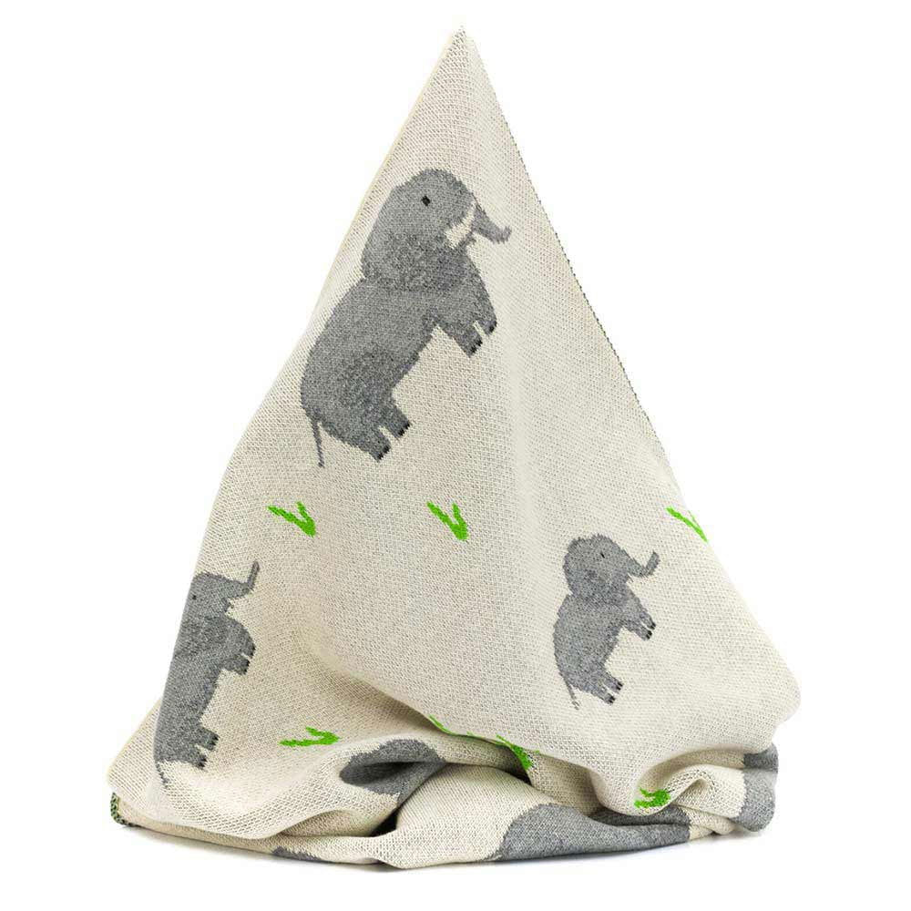 Fillikid Knitted Blanket Плетено Одеяло - 100% Памук (100X80 См) - Elephant --- BebeMama