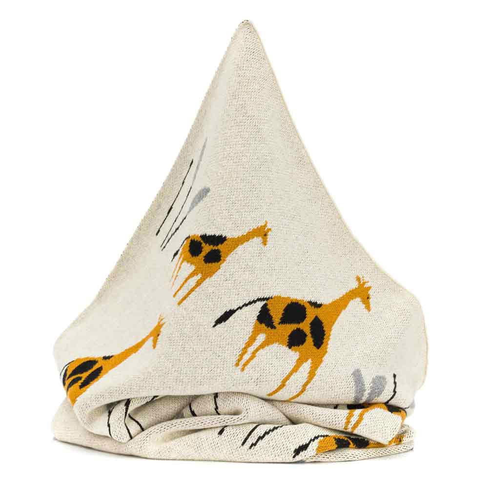 Fillikid Knitted Blanket Плетено Одеяло - 100% Памук (100X80 См) - Giraffe --- BebeMama