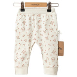 Pantaloni Flori Ecru 6 M