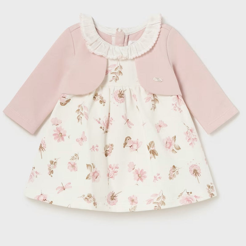 Rochie cu cardigan roz 2-4