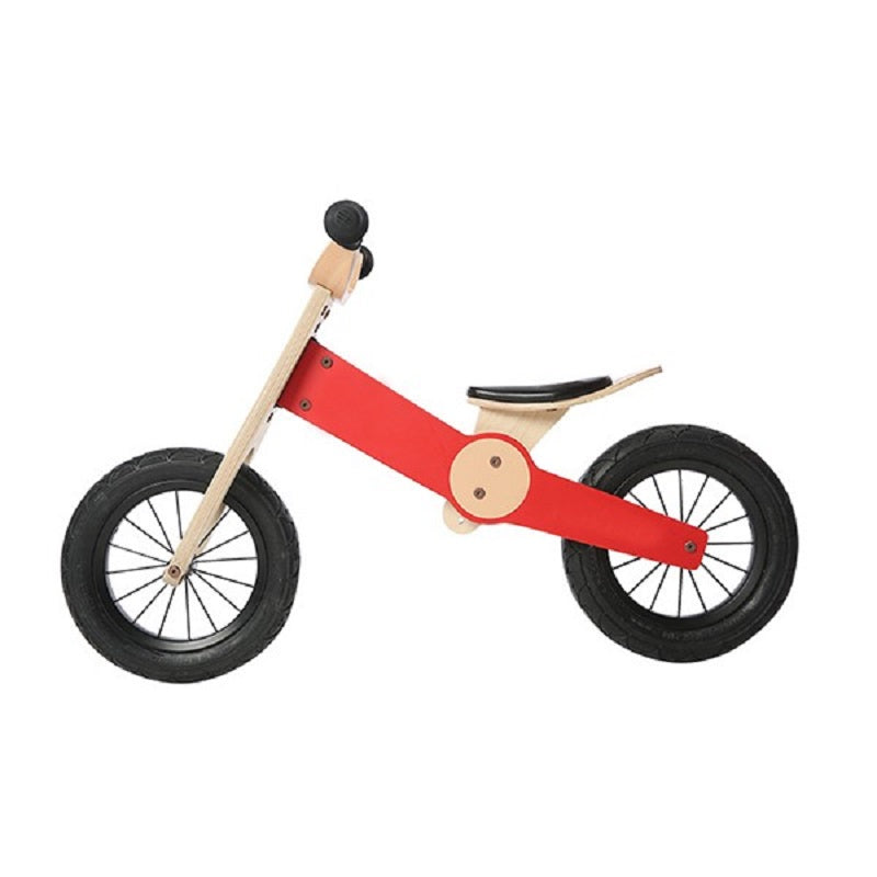 Sh6009 Дървено Баланс Колело Червен - Колела За Балансиране - Raya toys - BebeMama