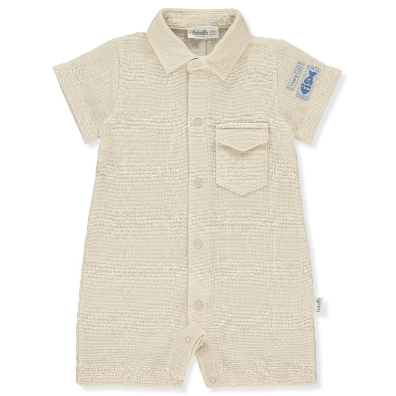 K4400 Гащеризон Sailboats 24 Бежов 6-9M 74Cm - Гащеризони - Bebetto - BebeMama