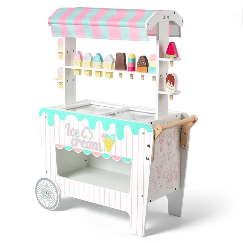 Bl-20141 Дървен Щанд За Сладолед - Дървени Играчки - Raya toys - BebeMama