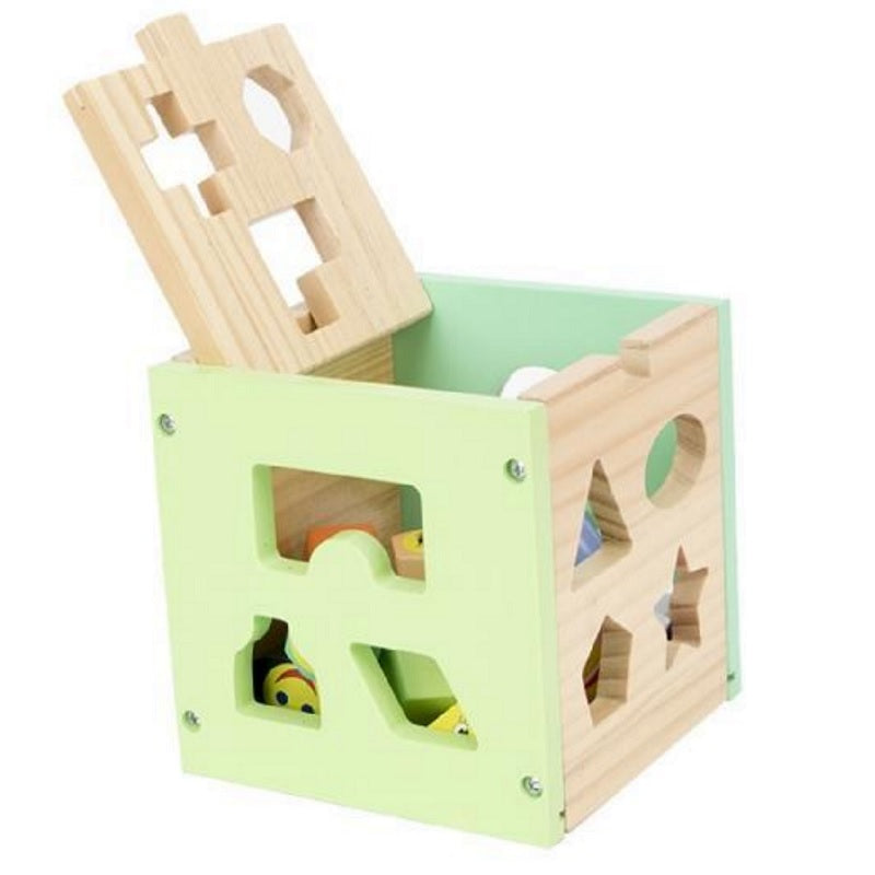 Bl-19020 Дървен Куб Сортер - Дървени Играчки - Raya toys - BebeMama