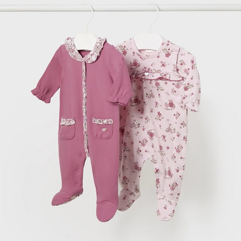 Set de 2 pijamale interlock roz 1-2