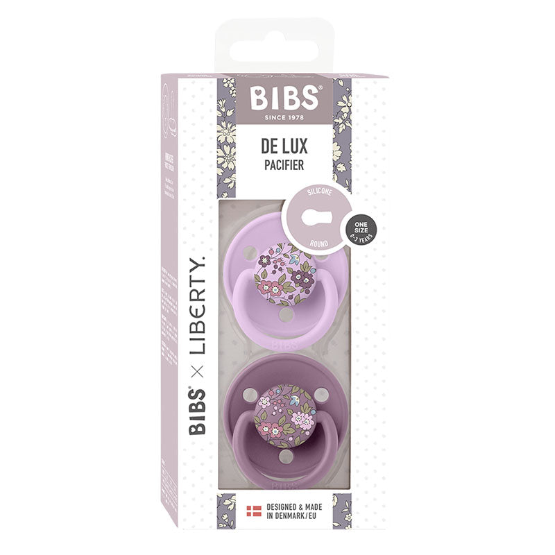 Биберони Liberty Delux Chamomile Lawn Mauve0-3Г - Залъгалки - Bibs - BebeMama