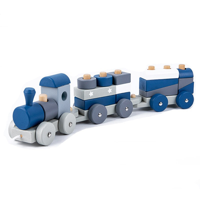 Sh2016 Дървен Влак Низанка - Дървени Играчки - Raya toys - BebeMama