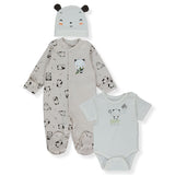Z943 K-Kt 3H. Bej Hello Panda 3-6M/68Cm