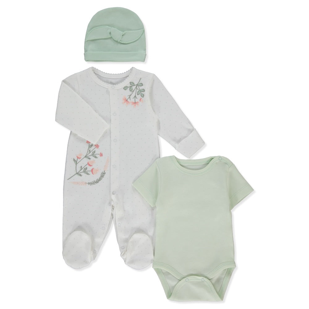 Z934 K-Kt 3 Ch. Litere florale mentă 3-6M/68Cm