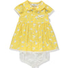K4308 Рокля С Гащички Kind Duck Жълт 6-9M 74Cm - Рокли - Bebetto - BebeMama