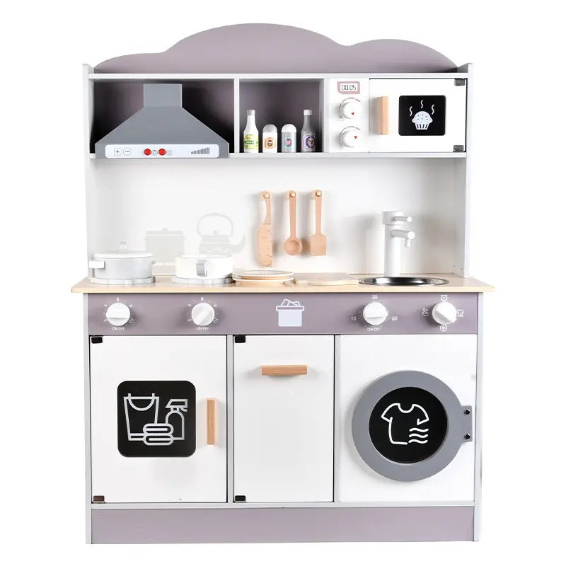 Bl-20211 Дървена Кухня С Електронен Аспиратор - Дървени Играчки - Raya toys - BebeMama