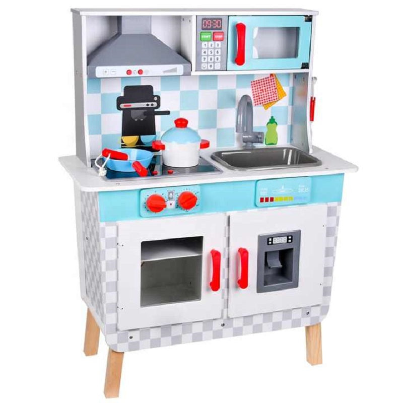 Bl-20107 Дървена Кухня На Батерии - Дървени Играчки - Raya toys - BebeMama