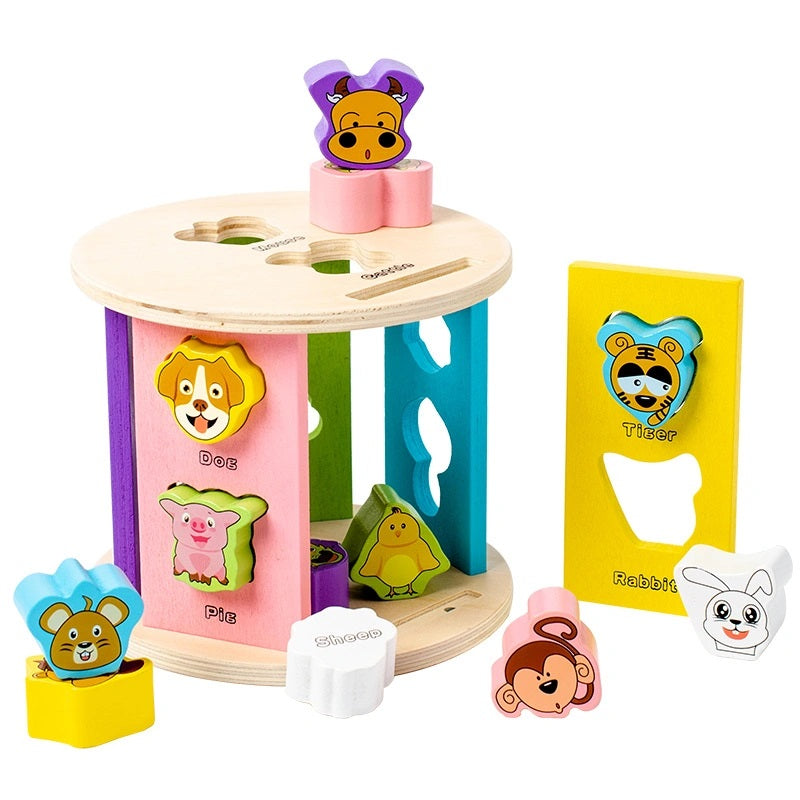 Bl-20220 Дървен Сортер С Животни - Дървени Играчки - Raya toys - BebeMama