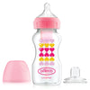 Wb91604-P3 Sticlă 270ml Opțiuni+ Inimioare Roz 2 în 1
