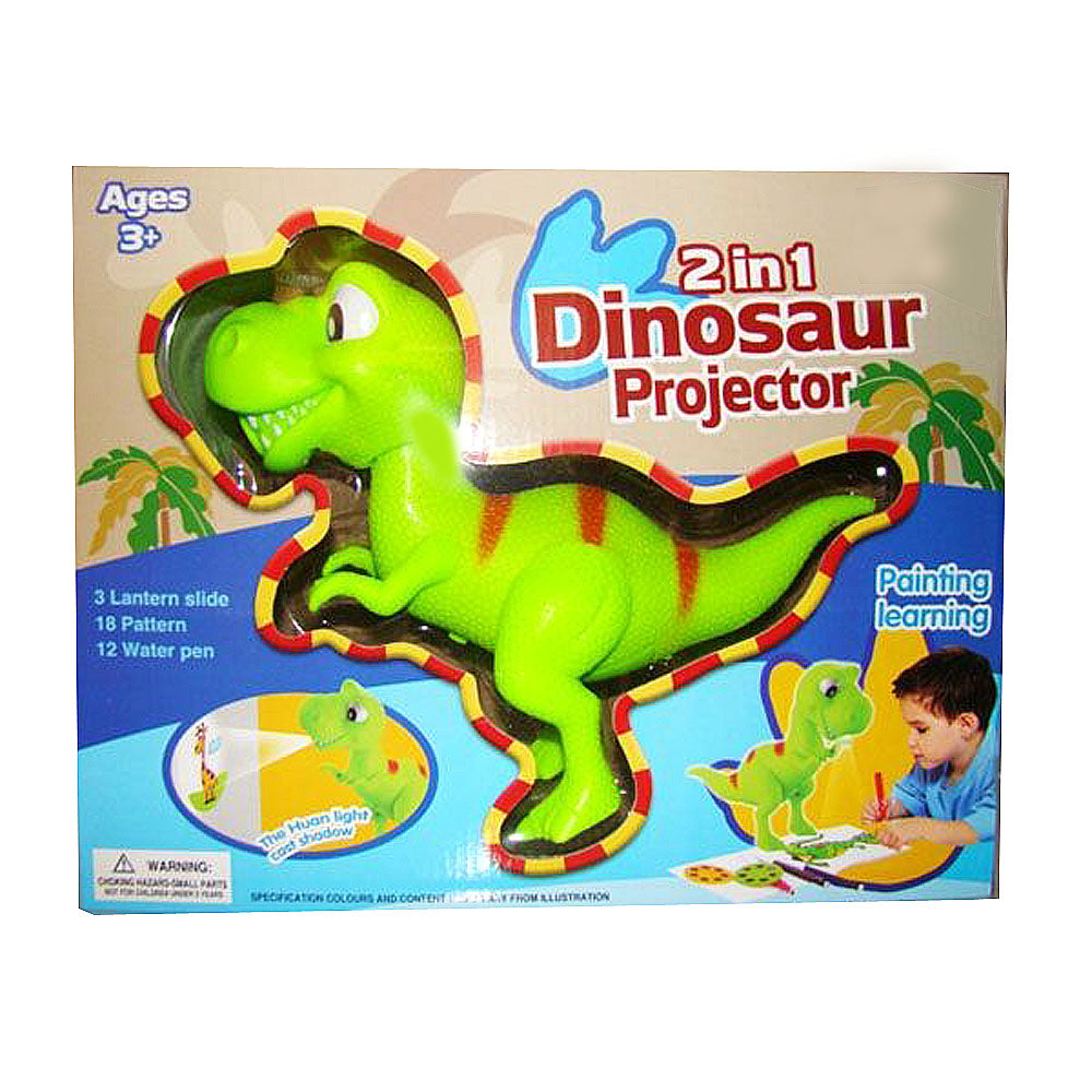Proiector de dinozauri cu diapozitive pe baterii.