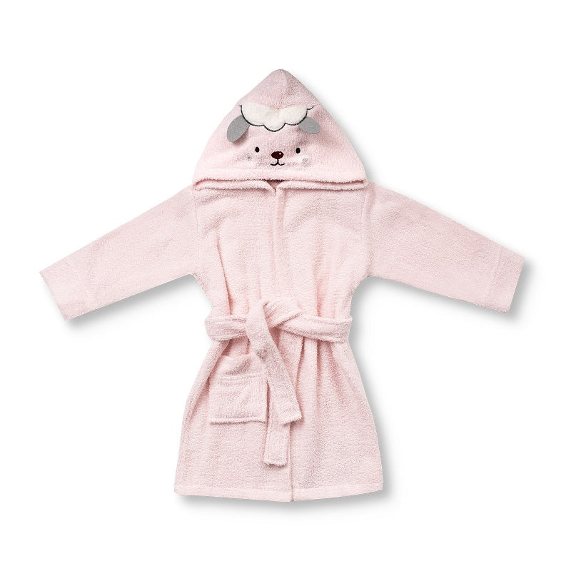 H997 Халат Sheep Розов 4-5Y 110Cm - Халати - Bebetto - BebeMama