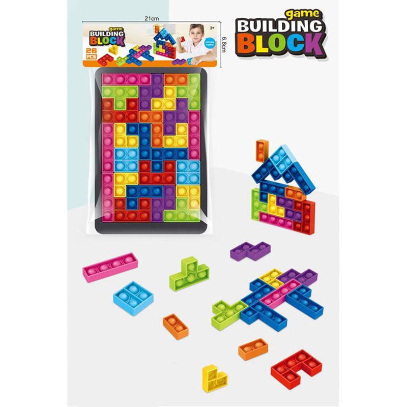 Joc antistres Pop It Tetris 26 piese