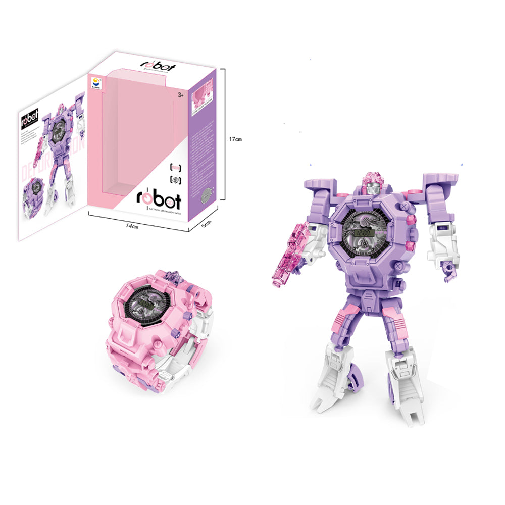 Часовник - Трансформер На Батерии Розов - Играчки - Raya Toys - BebeMama