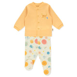 F1325 Пижама 2 Ч Cosmic Space Жълт 0-3M 62Cm - Гащеризони - Bebetto - BebeMama