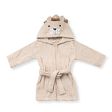 H990 Халат Happy Lion Бежов 3-4Y 104Cm - Халати - Bebetto - BebeMama