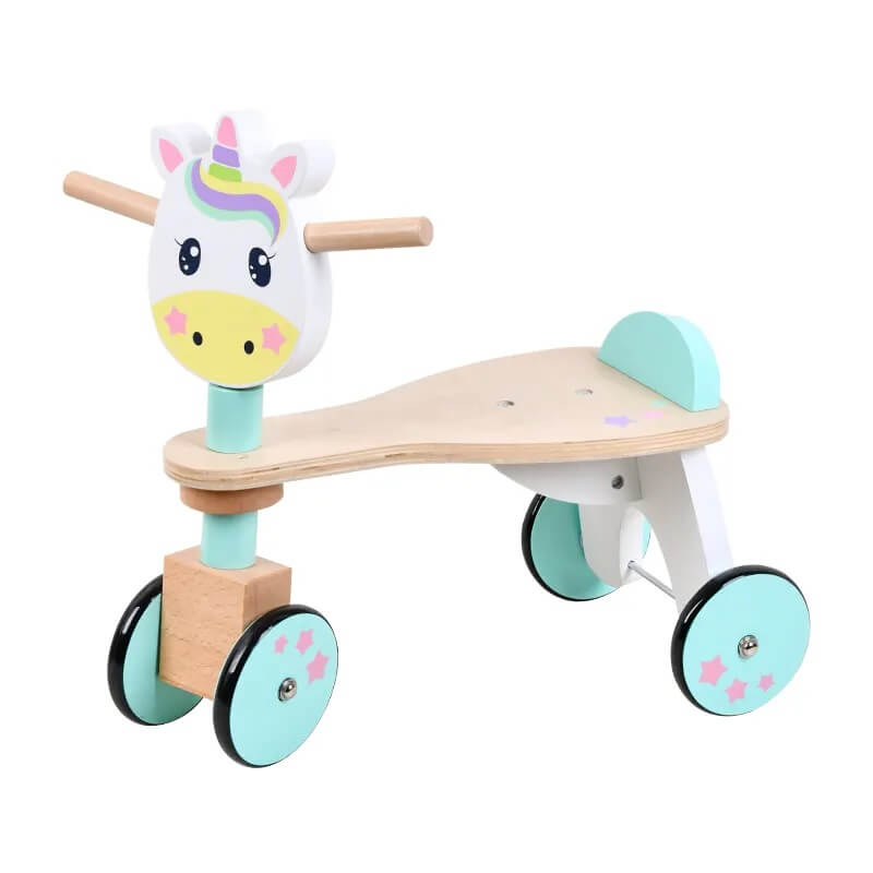 Bl-20112 Дървена Кракомобил Еднорог - Дървени Играчки - Raya toys - BebeMama