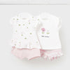 Set tricotat. 4 piese pantaloni scurți bebeluși. Roz 18M