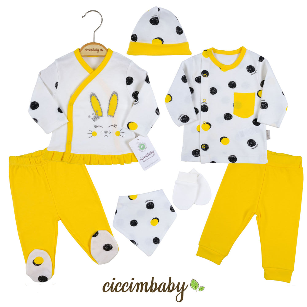 U4692 К-Т За Новородено 7 Ч.. Слънце Жълт - Комплекти За Изписване - Ciccim Baby - BebeMama