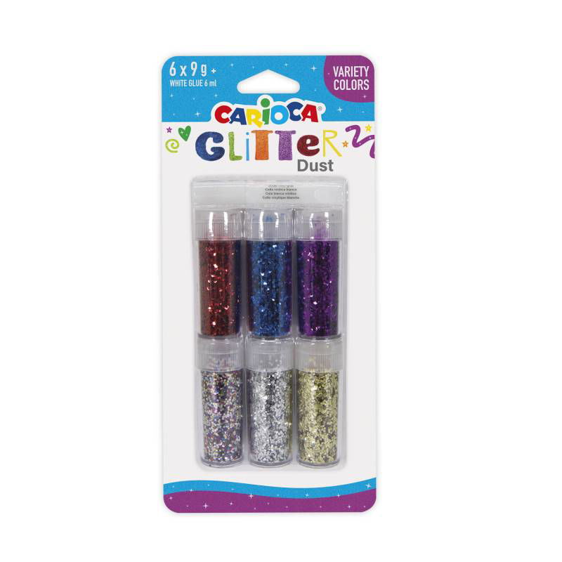 Glitter Variety Color Брокат С Лепило 6 Цвята --- BebeMama