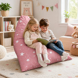 Детски Пуф Лежанка Little Stars, 100% Памук, Розов Барбарон Със Звезди, 127x81x76 См Ginger Home