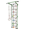 Perete suedez pentru gimnastică pentru copii, metalic, cu accesorii, verde