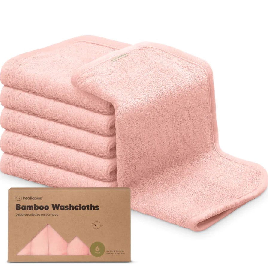 Kърпи От Органичен Бамбук 6 Бр Розови Keababies --- BebeMama