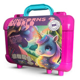 Carcasă creativă „Unicorn magic” cu accesorii de colorat și 5 ștampile