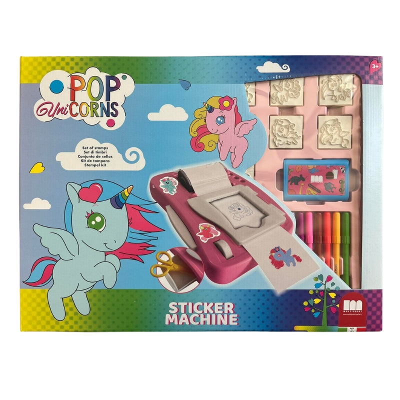 Set creativ „Unicorn magic” cu mașină de stickere și accesorii