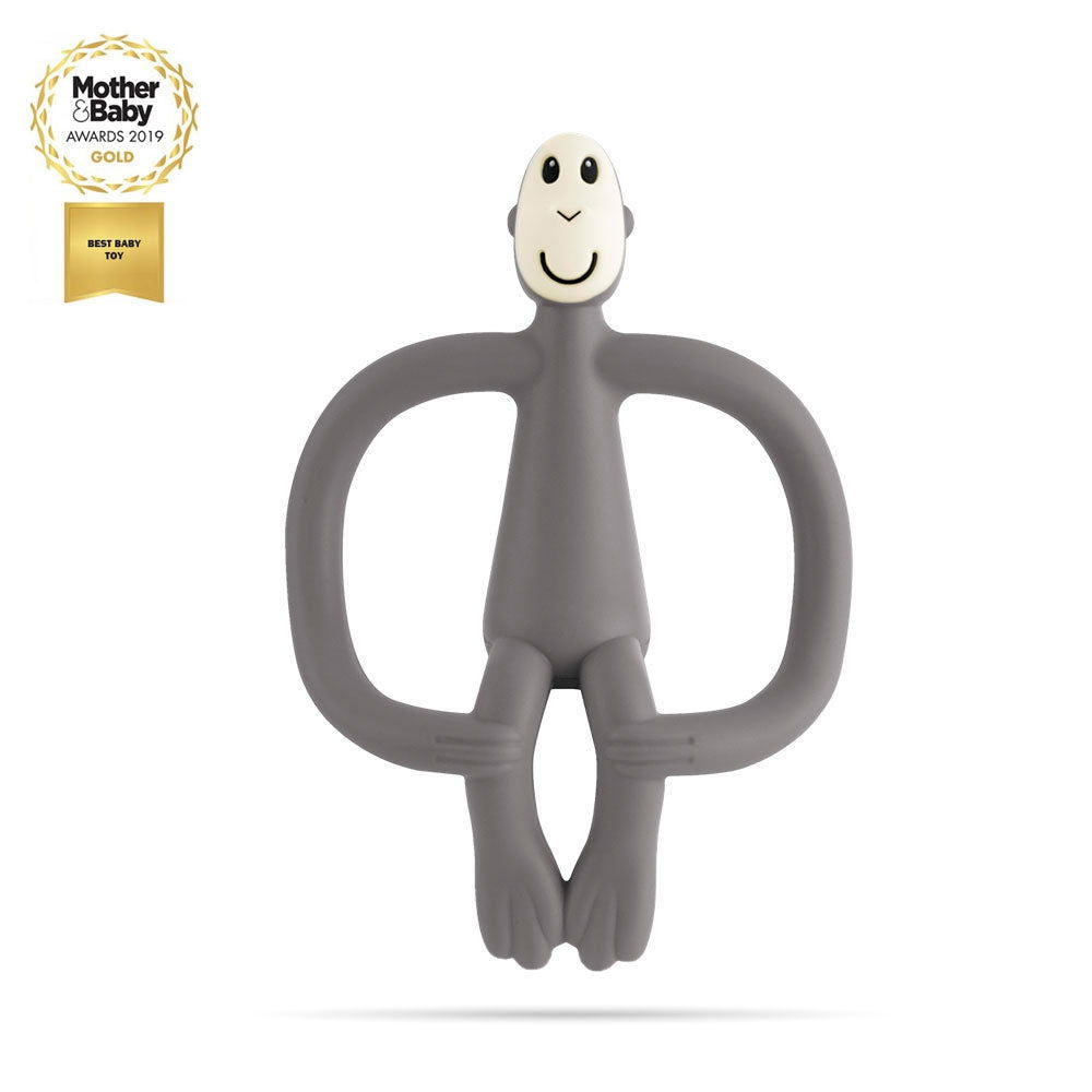 Matchstick Monkey Original Monkey Teething Toy Чесалка С Апликатор - Grey --- BebeMama
