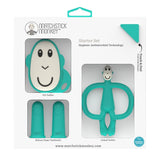 Matchstick Monkey Teething Starter Set Комплект Силиконови Чесалки С Антимикробна Технология - Зелен --- BebeMama