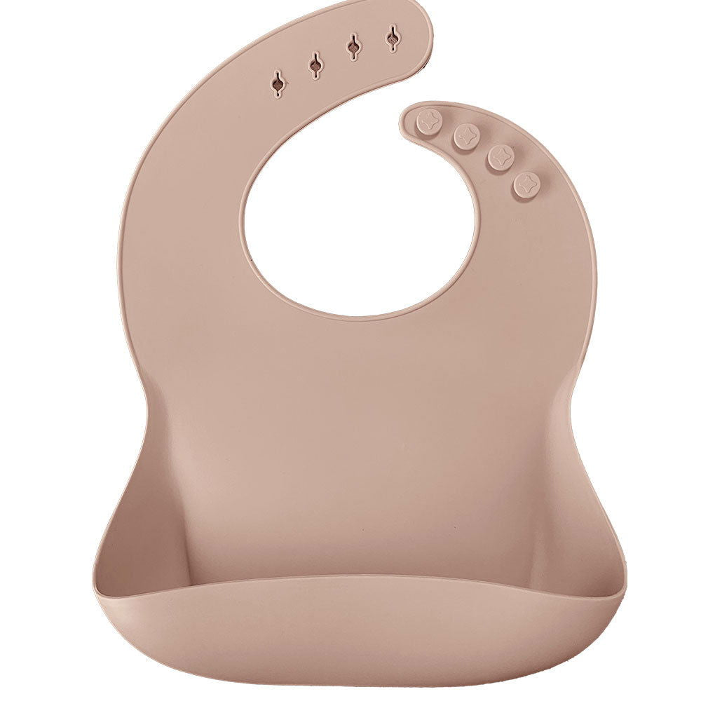 Minikoioi Basics-Bib Силиконов Лигавник С Джоб - Bubble Beige --- BebeMama