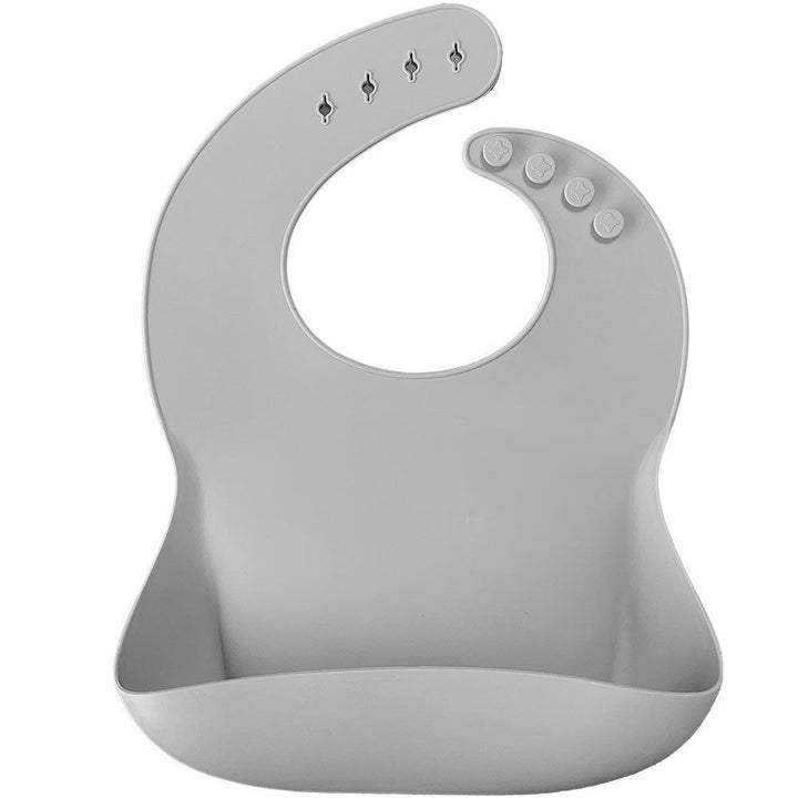Minikoioi Basics-Bib Силиконов Лигавник С Джоб - Powder Grey -  -  - BebeMama