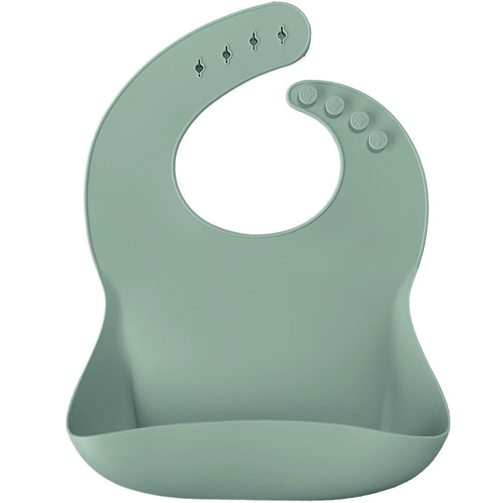 Minikoioi Basics-Bib Силиконов Лигавник С Джоб - River Зелен --- BebeMama