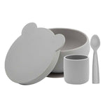 Minikoioi Blw Set I Бебешки Силиконов Комплект За Хранене - Powder Grey --- BebeMama