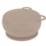 Minikoioi Bowly Силиконова Купа С Вакуум И Капак - Bubble Beige --- BebeMama